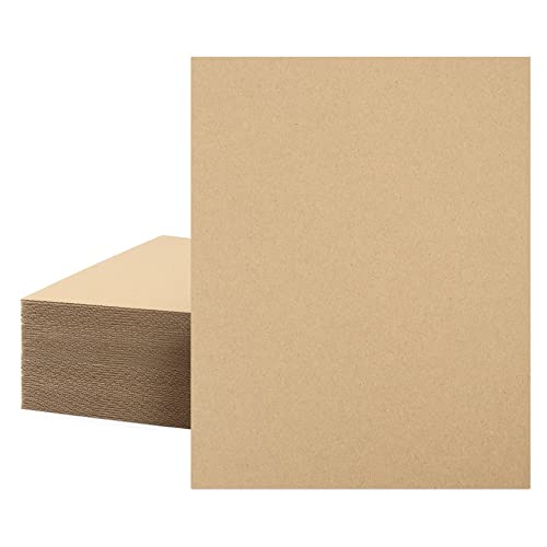 Image of Mat Board Center, 50 Corrugated Cardboard Sheets 11x14 Inches Flat Card Board Inserts for Packing, Shipping, Mailing, DIY Crafts