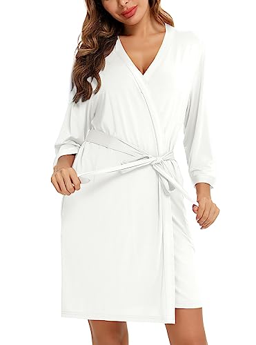 Samring Women's Lightweight Robe Soft Kimono Robes Short Bathrobe for Women Sleepwear3