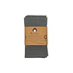 Set de 6 servilletas de Tela Suaves Color Gris Oscuro I 100% algodón orgánico sostenible con certificación Gots I Tamaño 45x45 cm I para Fiestas, Navidad, cenas, decoración de Mesa 12 Set de 6 servilletas de Tela Suaves Color Gris Oscuro I 100% algodón orgánico sostenible con certificación Gots I Tamaño 45x45 cm I para Fiestas, Navidad, cenas, decoración de Mesa