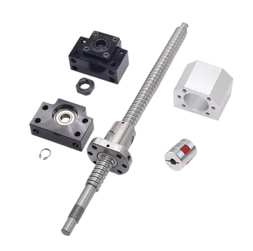 Metal Ball Screw nut 1pcs 20MM Ballscrew SFU2010 End Machined+RM2010 Single Ball Nut+ EK15 EF15 End Support+ Coupler Screw 2010(450mm)