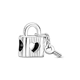 charms para pulseras tipo pandora Este romántico candado y llavero de corazón está inspirado en los candados que se pueden fijar a los amantes de los puentes de todo el mundo