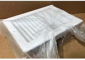 LIMA 990VOBD-12 X 8 WHT/001296 8 X 12 WHITE STEEL DOUBLE DEFLECTION VERTICAL SUPPLY REGISTER/W OPPOSED-BLADE DAMPER