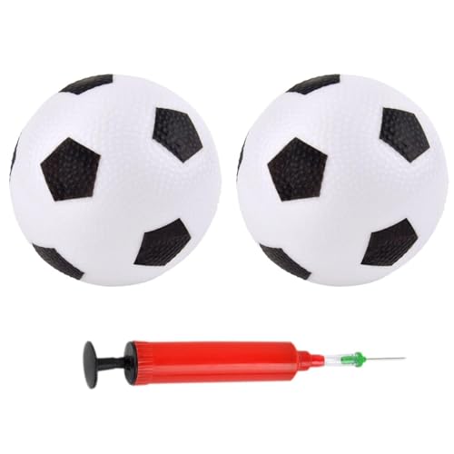 CWPFVQA 2 Stück Aufblasbare Fußbälle, 1 Stück Pumpe, Outdoor-Sportspielzeug, Lernspielzeug Für Kinder, Aufblasbares Spielzeug