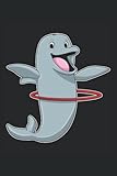 Delfin Notizbuch, 120 Seiten: Delfin beim Ausdauertraining mit Fitnessreifen Notizbuch - Tagebuch für Frauen, Männer und Kinder - Geschenke - Punktraster