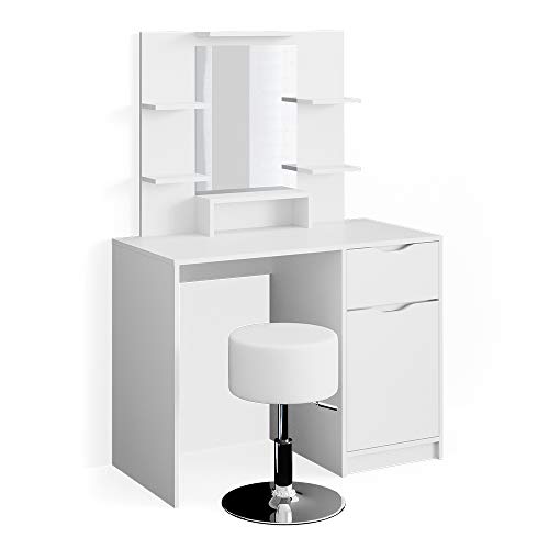 Preisvergleich Produktbild Vicco Schminktisch Ruben weiß Frisiertisch Frisierkommode Schminkkommode Kommode (+Hocker)