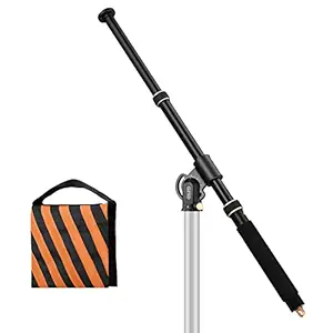 Soonpho QL-02 Heavy Duty Extension Boom Arm Bar, 1.5ft to 3.4ft Adjustable Aluminum Alloy Crossbar Holding Arm with Sand Bag for Photography Light Stand Tripod,Softbox,Studio Strobe