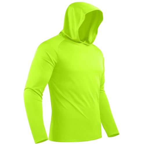 Image of Hoodies for Men UPF 50+ Sun Protection Fishing Shirts Long Sleeve Lightweight Rash Guard Shirt UV SPF Sweatshirt