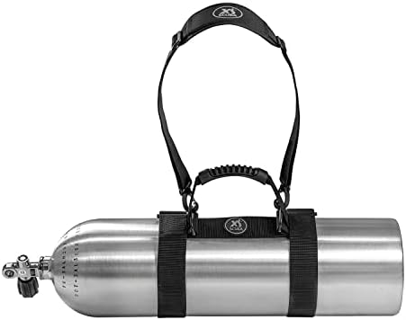 XS Scuba Deluxe Tank Carrier with Shoulder Strap, Black