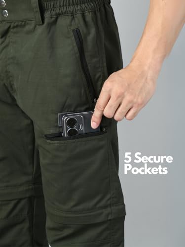 Image of TREKMONK Men's Loose Convertible Cargo Trekking Pants