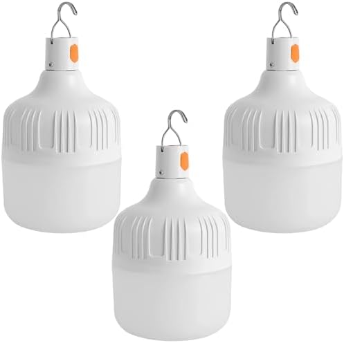 Lot de 3 lampes de camping LED rechargeables par USB - Lampe de t...