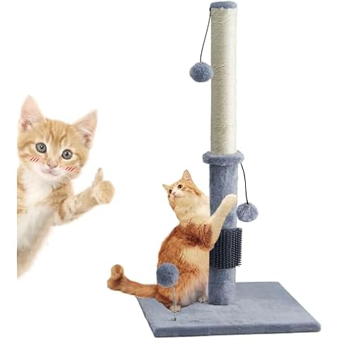 YardYard 80cm Cat Scratching Post with Toys Cover