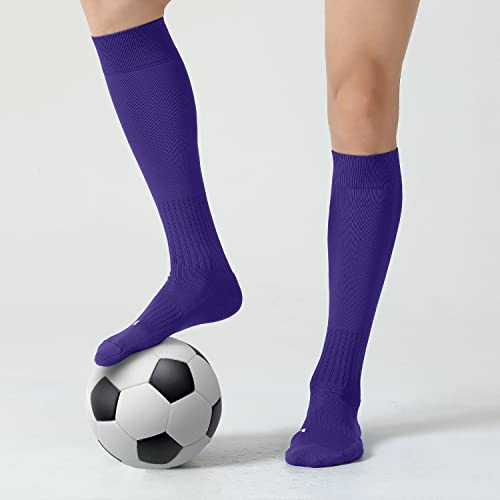Image of CS CELERSPORT 2 /3 Pack Soccer Softball Baseball Socks for Youth Kids Adult Multi-Sport Compression Knee High Socks