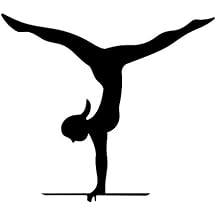 Gymnastics Floor Vault Parallel Uneven Bars Vinyl Decal Sticker Car Window Bumper Die Cut 5-Inches Premium Quality UV Resistant Artistic Rythmic 5-Inches, Black JMM00290BLK5