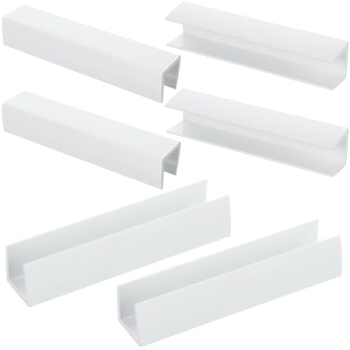 KOMBIUDA Baby Gate Door Reinforcement Groove Guardrail 6Pcs Metal Reinforcement Slots for Baby Gate Stabilizer Floor Pet Accessories Easy Installation Indoor Safety
