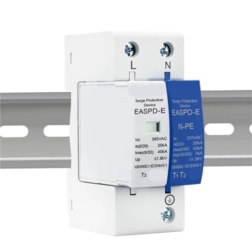 Parasurtenseur solaire basse tension AC SPD 275V protection foudre T1 T2 50KA 2P