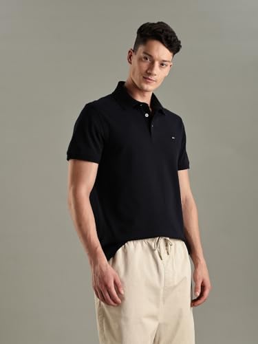 Image of Solid Slim-Fit Cotton Polo T-Shirt