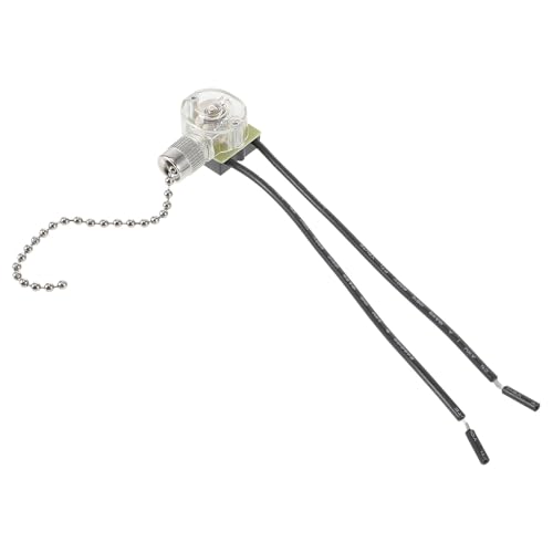 Veemoon 2 piezas Interruptor de Cadena Translúcida Doble Posición para Ventilador de Techo y Lámparas de Pared Control Fácil y Reemplazo Sencillo