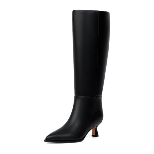 Image of Modatope Knee High Boots for Women Kitten Heel Boots