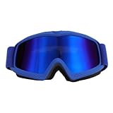 JEOZBM Kids Ski Goggles, HD Coating Lens Snow Snowboard Goggles, Windproof Over Glasses Snow Ski Climbing Glasses for Skiing Riding(20cm-Blue)
