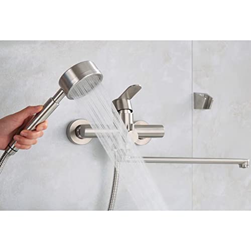 Robinet de douche en acier inoxydable brossé mitigeur baignoire multifonction