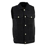 Material and Design| Our classic style denim vest with a shirt style collar is made of premium 14.5 oz 100 % cotton denim material. The vest not only elevates your look but also creates a bold and edgy fashion blend that exudes ruggedness and style, ...