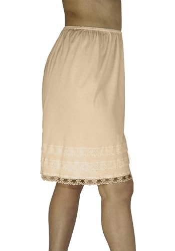 Image of Underworks Cotton Knit Snip-A-Length Pettipants Culotte Slip Bloomers Split Skirt