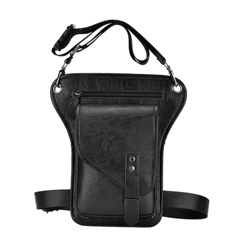 QUXVUIS Bolsa Informal para Equipaje, Bolsa para Pierna, Correa Ajustable para la Cintura, para Motociclista con Cremallera metálica Suave, Ideal para Viajes, Senderismo y Pesca.