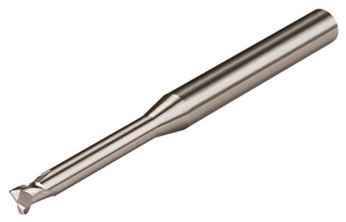 Micro 100 MMRM-020-30X 30Â° Helix Mold Making End Mill, 2 Flute, Solid Carbide Tool, AlTiN Coated, Metric Dimensions, 2 mm Cutter Diameter, 2 mm Flute Length, 1.90 mm Reduced Neck Diameter, 30 mm Reduced Neck Length, 0.20 mm Tool Radius, 6 mm Shank D