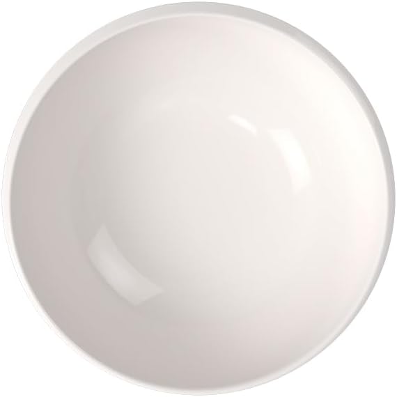 Villeroy & Boch NewMoon Medium Bowl for Soups and Crisp Salads, Premium Porcelain, White, Dishwasher Safe