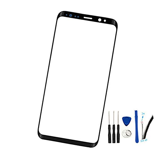 Front Screen Outer Glass Lens Replacement for Galaxy S8 Plus / S8+ SM-G955 G955A G955FD G955U G955F All Carriers 6.2'' (Not LCD & Not Digitizer) Black