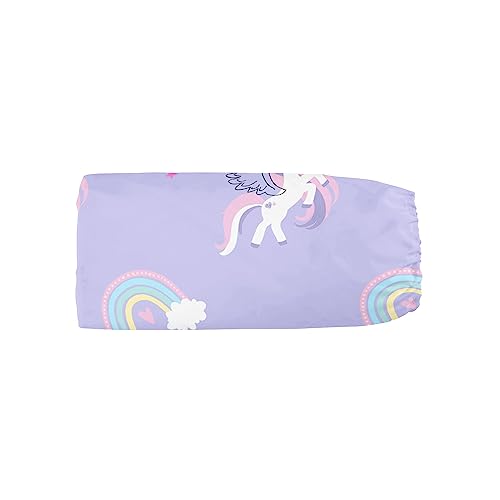 Image of Crib Bedding Set, 3-Piece Nursery Bedding with Comforter, Crib Sheet & Skirt, Watercolor Rainbow Unicorn Printed - Unicorn Purple