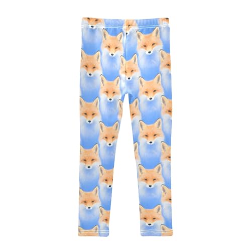 Fox Face A Girls Leggings Athletic Pants Tights Stretch Bottom2