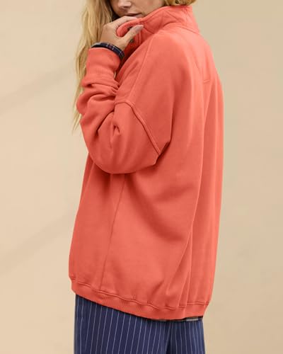 Image of Gacaky Sweatshirt for Women Oversized Casual Long Sleeve Button Henley Neck Pullover Tops Fashion Outfits Clothes