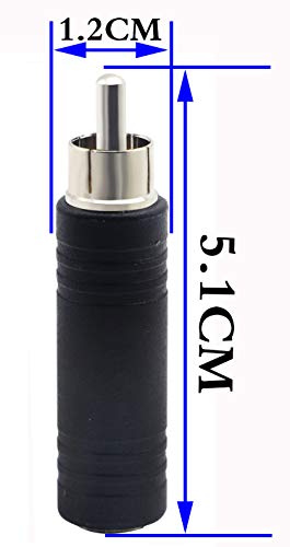 Adaptador 6.35mm a RCA, pack 5 unidades miniatura 2