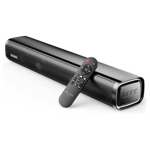 MEVOSTO 2.1 Channel Mini Soundbar for TV Devices with Integrated Subwoofer, All in One Small Soundbar, 60 W TV Speaker for PC/TV/Projector with USB Sound Card/Optical/AUX/BT5.4, Compatible PS5