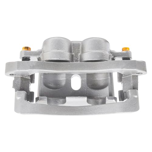 Image of Detroit Axle - Rear Right Brake Caliper for 2001-2006 Chevrolet Silverado GMC Sierra 3500 2007-2010 Silverado Sierra 3500 HD, Passenger Side Disc Brake Caliper with Bracket Replacement