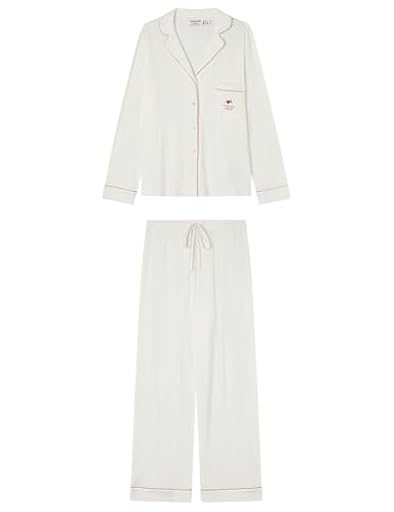 Women´secret Pijama Largo La Vecina Rubia Pyjama, White, S para Mujer | Ya disponible en tu tienda friki favorita! En mundofriki.es!