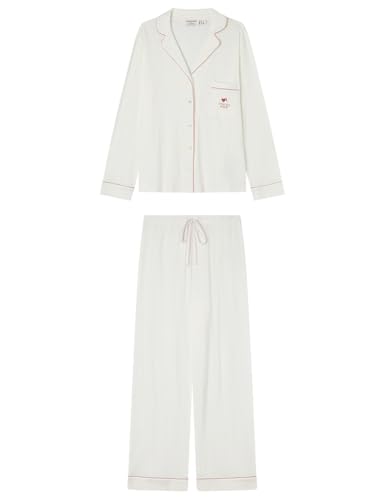Women´secret Pijama Largo La Vecina Rubia Pyjama, White, S para