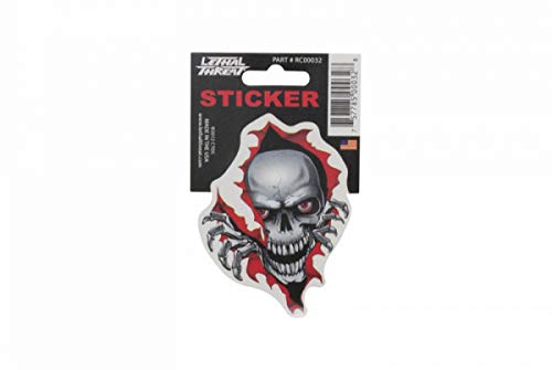 Aufkleber Lethal Threat Rip Skull (7x11cm)