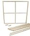 Produktbild Keilrahmenleisten-Set - 2x 120x120 cm zum Selberbauen, Keilrahmen Bausatz für Leinwand im Doppel-Set mit Keilen und Streben