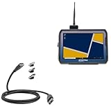 BoxWave Cable Compatible with Spectra Geospatial ST100 - MagnetoSnap PD AllCharge Cable (100W), Magnet Charging Braided USB Type-C Micro - Jet Black