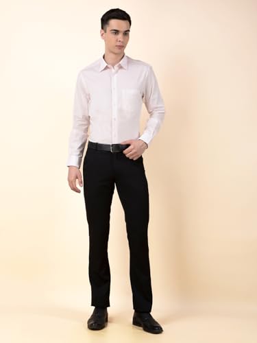 Image of Cantabil Formal Shirt for Men | Breathable & Soft with Color Fastness Regular Cotton Fabric Solid Pattern (P MSHF00364H)
