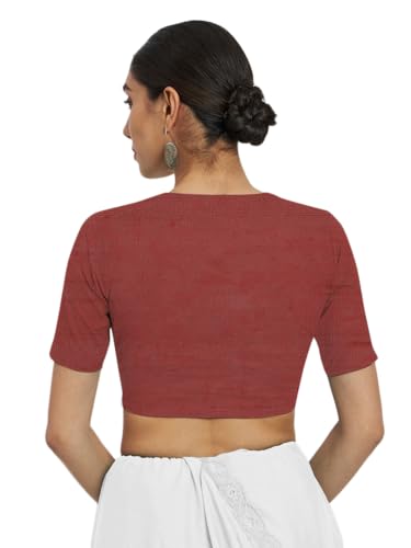 Image of Thevasa Women's Dupion Raw Silk Divine Depth Blouse