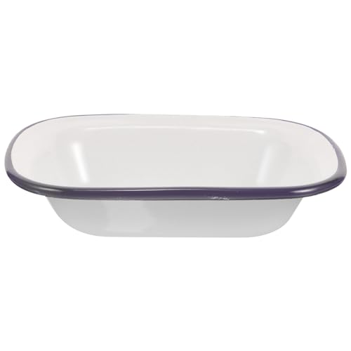 Alipis Enamelware Baking Pan, Roasting Dish for Oven, Enameled Steel Food Storage Container, Ideal for Baking Bread, Lasagna, and Turkey