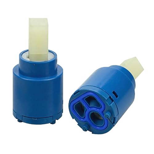 25-mm-Ersatz-Wasserhahnkartusche, Keramikkartusche Für Badezimmerdusche, Blaue Oberfläche,Plattfuß 25mm