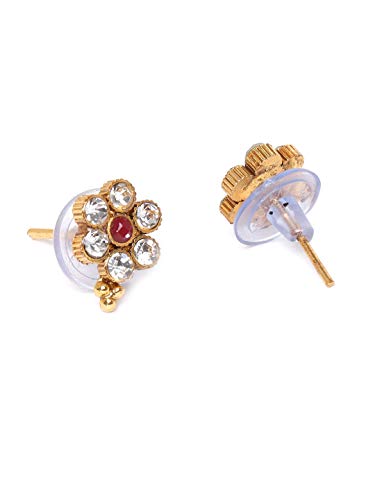 Women's Elegant Gold-Plated Artificial Stone Jewellery Set