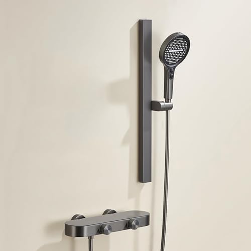 Tapis de douche de bain contre les éclaboussures avec colonne rigide cascade LWX