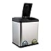 Organize It All Dual Compartment Step-On 8-Gallon (30 liter) Recycling Trash Can, Stainless Steel