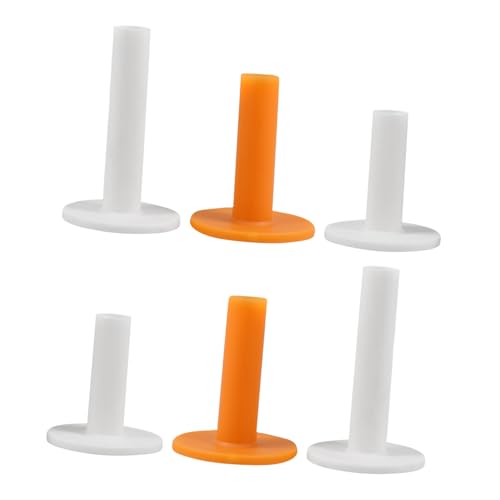 HOODANCOS 6個 ゴム製練習用ゴルフティー 入り 付属 ポータブルボールホルダー付き 屋内外兼用 ゴルフ愛好家と練習場向け耐久性アクセサリー