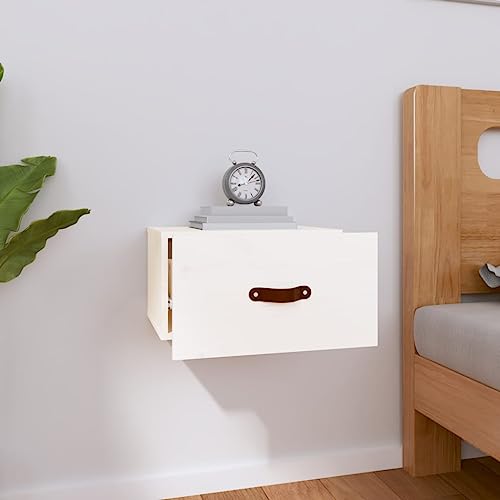Table de chevet murale blanche pour ranger les petits espaces - 4